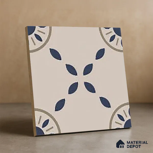 Moroccan Floor & Wall Tile TL 06059 Molise 200 x 200 mm Vitrified Matte Finish - 9 mm | Suitable For Kitchen, Bathroom, Balcony | 2 mm Spacer is Mandatory | Please Expect a Slight Variation of Pattern