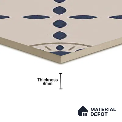 Moroccan Floor & Wall Tile TL 06059 Molise 200 x 200 mm Vitrified Matte Finish - 9 mm | Suitable For Kitchen, Bathroom, Balcony | 2 mm Spacer is Mandatory | Please Expect a Slight Variation of Pattern