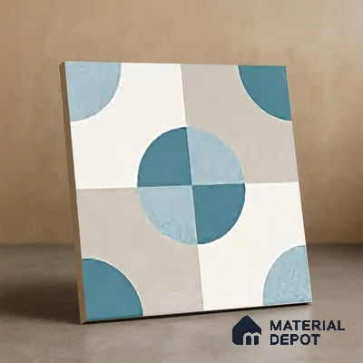 Moroccan Floor & Wall Tile TL 06062 Pablo 200 x 200 mm Vitrified Matte Finish - 9 mm | Ideal For Living Room, Bathroom, Kitchen | 2 mm Spacer is Mandatory | Please Expect a Slight Variation of Pattern (Sample)