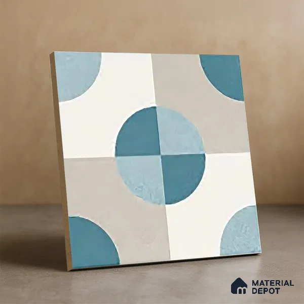 Moroccan Floor & Wall Tile TL 06062 Pablo 200 x 200 mm Vitrified Matte Finish - 9 mm | Ideal For Living Room, Bathroom, Kitchen | 2 mm Spacer is Mandatory | Please Expect a Slight Variation of Pattern (Sample)