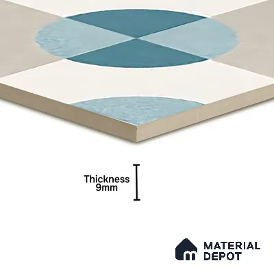 Moroccan Floor & Wall Tile TL 06062 Pablo 200 x 200 mm Vitrified Matte Finish - 9 mm | Ideal For Living Room, Bathroom, Kitchen | 2 mm Spacer is Mandatory | Please Expect a Slight Variation of Pattern (Sample)