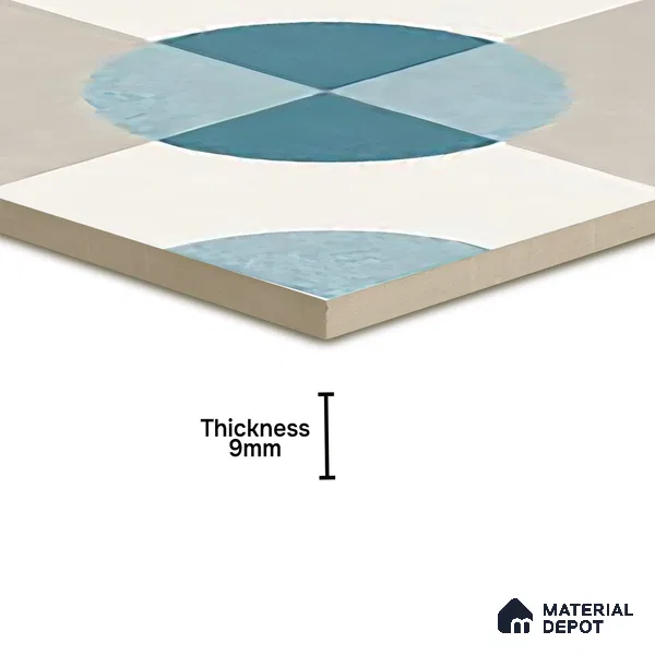 Moroccan Floor & Wall Tile TL 06062 Pablo 200 x 200 mm Vitrified Matte Finish - 9 mm | Ideal For Living Room, Bathroom, Kitchen | 2 mm Spacer is Mandatory | Please Expect a Slight Variation of Pattern (Sample)