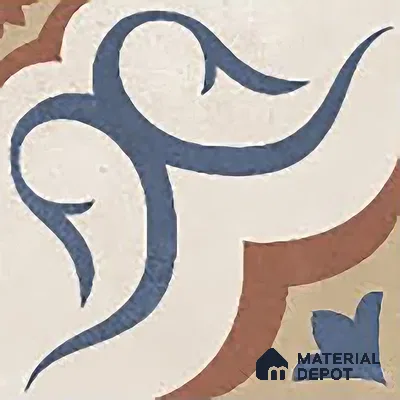 Moroccan Floor & Wall Tile TL 06066 Shevica 200 x 200 mm Vitrified Matte Finish - 9 mm | Ideal For Living Room, Bathroom, Kitchen | 2 mm Spacer is Mandatory | Please Expect a Slight Variation of Pattern (Sample)