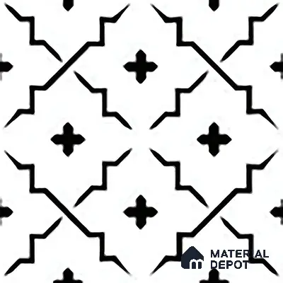 Moroccan Floor & Wall Tile TL 06071 Verona 200 x 200 mm Vitrified Matte Finish - 9 mm | Ideal For Living Room, Bathroom, Kitchen | 2 mm Spacer is Mandatory | Please Expect a Slight Variation of Pattern