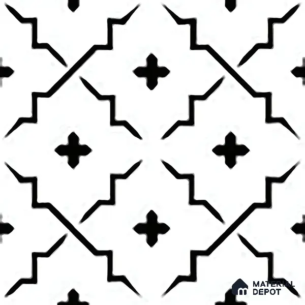 Moroccan Floor & Wall Tile TL 06071 Verona 200 x 200 mm Vitrified Matte Finish - 9 mm | Ideal For Living Room, Bathroom, Kitchen | 2 mm Spacer is Mandatory | Please Expect a Slight Variation of Pattern