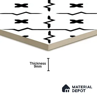 Moroccan Floor & Wall Tile TL 06071 Verona 200 x 200 mm Vitrified Matte Finish - 9 mm | Ideal For Living Room, Bathroom, Kitchen | 2 mm Spacer is Mandatory | Please Expect a Slight Variation of Pattern