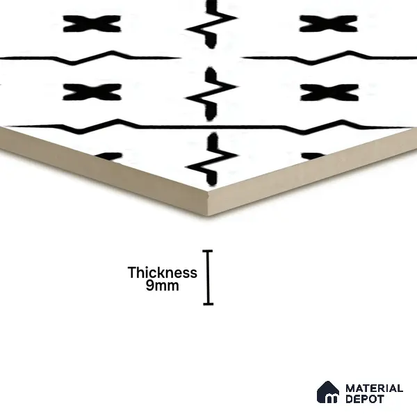 Moroccan Floor & Wall Tile TL 06071 Verona 200 x 200 mm Vitrified Matte Finish - 9 mm | Ideal For Living Room, Bathroom, Kitchen | 2 mm Spacer is Mandatory | Please Expect a Slight Variation of Pattern