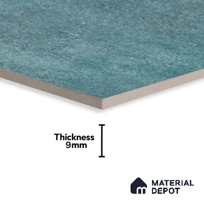 Cement Floor & Wall Tile TL 06097 B Inferno Azul 4 ft x 2 ft Vitrified Glitter Matte Finish - 9 mm | 6 Random Design | Suitable For Living Room, Bedroom, Bathroom, Kitchen (Sample)