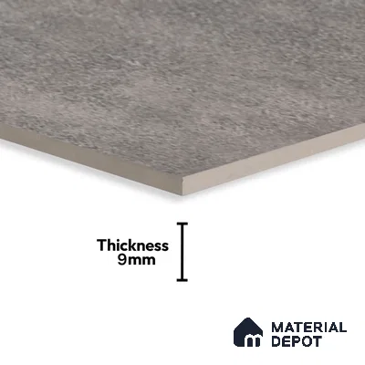 Cement Floor & Wall Tile TL 06097 C Inferno Graphite 4 ft x 2 ft Vitrified Glitter Matte Finish - 9 mm | 6 Random Design | Suitable For Living Room, Bedroom, Bathroom, Kitchen (Sample)