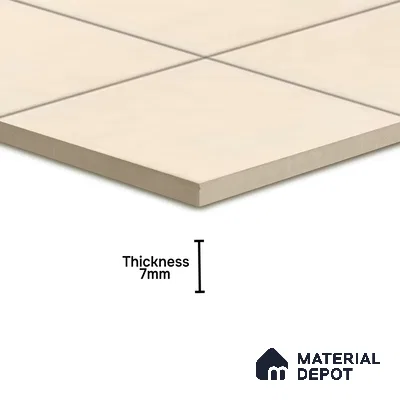 Moroccan Floor & Wall Tile TL 05443 Morissa Crema Avorio 1 ft x 1 ft Ceramic Matte Finish - 7.5 mm | Random Design | Suitable for Living Room, Bedroom, Bathroom, Kitchen & Balcony (Sample)
