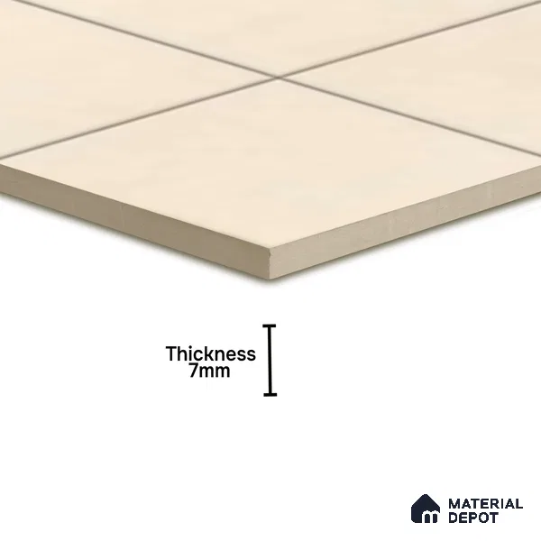 Moroccan Floor & Wall Tile TL 05443 Morissa Crema Avorio 1 ft x 1 ft Ceramic Matte Finish - 7.5 mm | Random Design | Suitable for Living Room, Bedroom, Bathroom, Kitchen & Balcony (Sample)