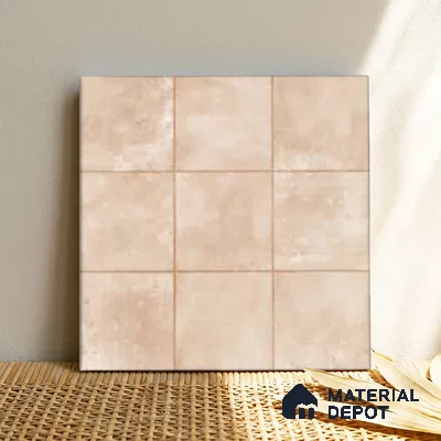 Rustic Floor & Wall Tile TL 05420 Morissa Desert Umber 1 ft x 1 ft Ceramic Matte Finish - 7.5 mm | Random Design | Suitable for Living Room, Bedroom, Bathroom, Kitchen & Balcony (Sample)