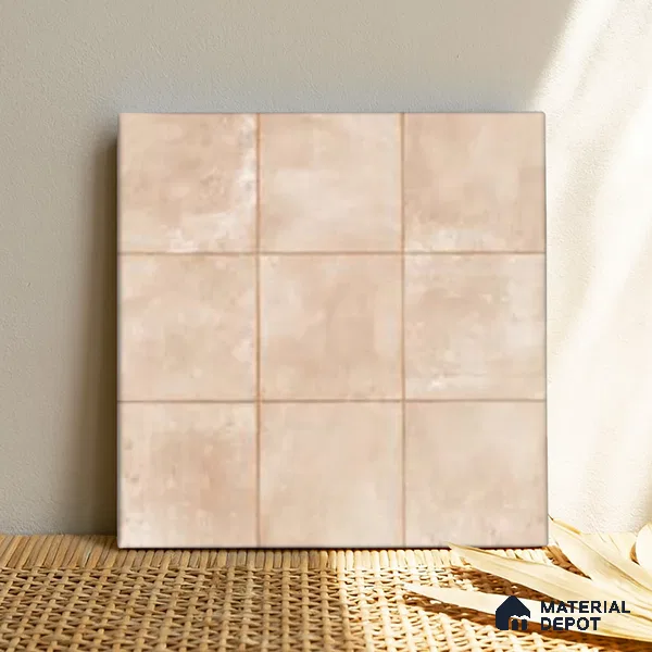 Rustic Floor & Wall Tile TL 05420 Morissa Desert Umber 1 ft x 1 ft Ceramic Matte Finish - 7.5 mm | Random Design | Suitable for Living Room, Bedroom, Bathroom, Kitchen & Balcony (Sample)