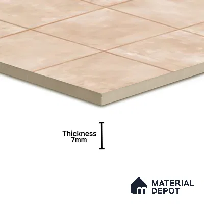 Rustic Floor & Wall Tile TL 05420 Morissa Desert Umber 1 ft x 1 ft Ceramic Matte Finish - 7.5 mm | Random Design | Suitable for Living Room, Bedroom, Bathroom, Kitchen & Balcony (Sample)