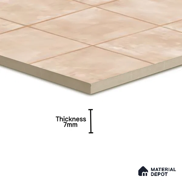 Rustic Floor & Wall Tile TL 05420 Morissa Desert Umber 1 ft x 1 ft Ceramic Matte Finish - 7.5 mm | Random Design | Suitable for Living Room, Bedroom, Bathroom, Kitchen & Balcony (Sample)