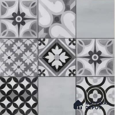 Moroccan Floor & Wall Tile TL 05422 Morissa Marrakech Mist 1 ft x 1 ft Ceramic Matte Finish - 7.5 mm | Random Design | Suitable for Bathroom, Kitchen, Balcony (Sample)