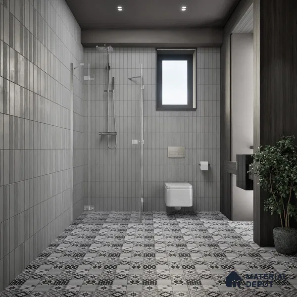 Moroccan Floor & Wall Tile TL 05422 Morissa Marrakech Mist 1 ft x 1 ft Ceramic Matte Finish - 7.5 mm | Random Design | Suitable for Bathroom, Kitchen, Balcony (Sample)
