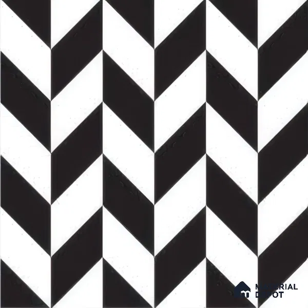 Moroccan Floor & Wall Tile TL 05439 Morissa Monochrome Rey 1 ft x 1 ft Ceramic Matte Finish - 7.5 mm | Suitable for Bathroom, Kitchen, Balcony | Please Expect a Slight Variation of Pattern