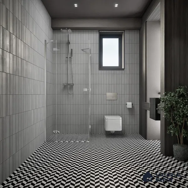 Moroccan Floor & Wall Tile TL 05439 Morissa Monochrome Rey 1 ft x 1 ft Ceramic Matte Finish - 7.5 mm | Suitable for Bathroom, Kitchen, Balcony | Please Expect a Slight Variation of Pattern