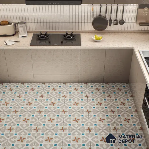 Multifired Moroccan Floor & Wall Tile TL 05716 Zellige Casablanca Dreams 1 ft x 1 ft Vitrified Matte Finish - 9 mm | Suitable for Bathroom, Kitchen & Backsplash