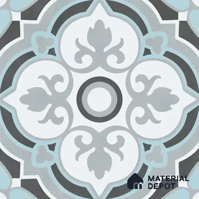 Multifired Moroccan Floor & Wall Tile TL 05715 Zellige Elegant Aqua 1 ft x 1 ft Vitrified Matte Finish - 9 mm | Suitable for Bathroom, Kitchen & Backsplash