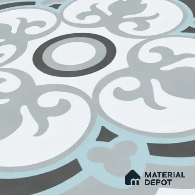 Multifired Moroccan Floor & Wall Tile TL 05715 Zellige Elegant Aqua 1 ft x 1 ft Vitrified Matte Finish - 9 mm | Suitable for Bathroom, Kitchen & Backsplash