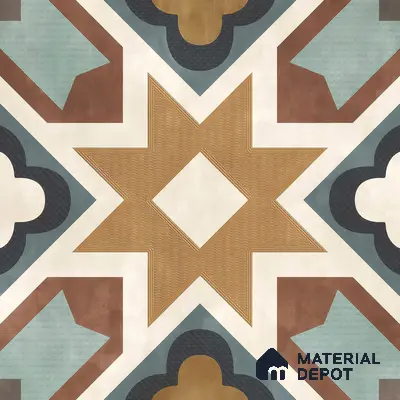 Multifired Moroccan Floor & Wall Tile TL 05685 Zellige Rodin Emerald 1 ft x 1 ft Vitrified Matte Finish - 9 mm | Suitable for Bathroom, Kitchen & Backsplash