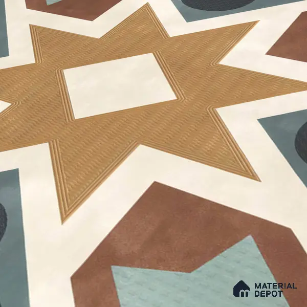Multifired Moroccan Floor & Wall Tile TL 05685 Zellige Rodin Emerald 1 ft x 1 ft Vitrified Matte Finish - 9 mm | Suitable for Bathroom, Kitchen & Backsplash