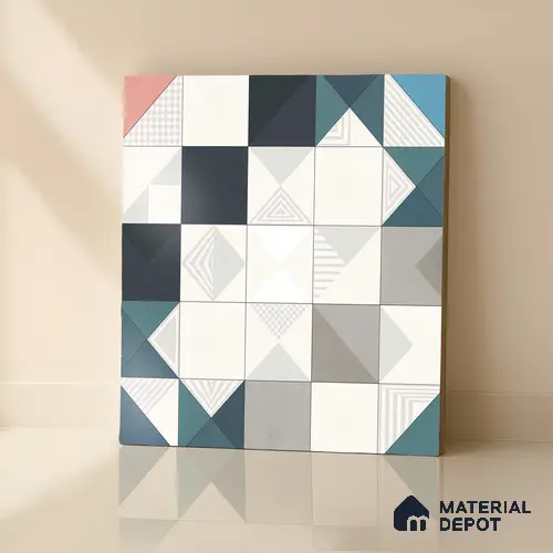 Multifired Moroccan Floor & Wall Tile TL 05686 Zellige Seville Azure 1 ft x 1 ft Vitrified Matte Finish - 9 mm | Suitable for Bathroom, Kitchen & Backsplash