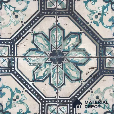 Multifired Moroccan Floor & Wall Tile TL 05659 Zellige Silver Fresco 1 ft x 1 ft Vitrified Matte Finish - 9 mm | Suitable for Bathroom, Kitchen & Backsplash
