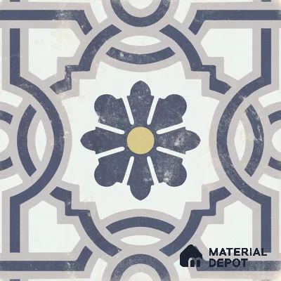 Multifired Moroccan Floor & Wall Tile TL 05719 Zellige Wave Blossom 1 ft x 1 ft Vitrified Matte Finish - 9 mm | Suitable for Bathroom, Kitchen & Backsplash