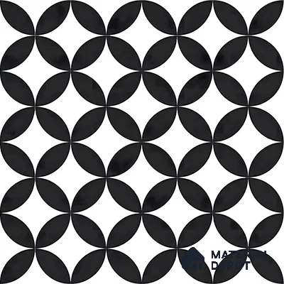 Moroccan Floor & Wall Tile TL 04671 B Monochrome 2 ft x 2 ft -  Porcelain Matte Finish 8 mm | Suitable for Kitchen, Bathroom, Dining Area | Please Expect a Slight Variation of Pattern