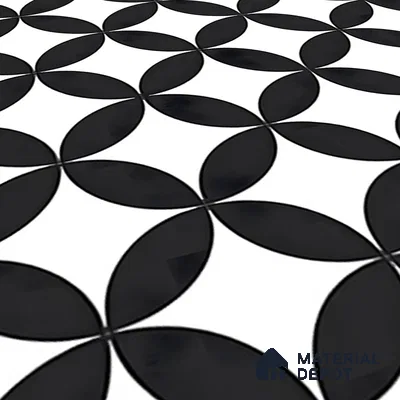 Moroccan Floor & Wall Tile TL 04671 B Monochrome 2 ft x 2 ft -  Porcelain Matte Finish 8 mm | Suitable for Kitchen, Bathroom, Dining Area | Please Expect a Slight Variation of Pattern