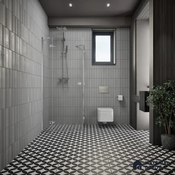 Moroccan Floor & Wall Tile TL 04671 B Monochrome 2 ft x 2 ft -  Porcelain Matte Finish 8 mm | Suitable for Kitchen, Bathroom, Dining Area | Please Expect a Slight Variation of Pattern