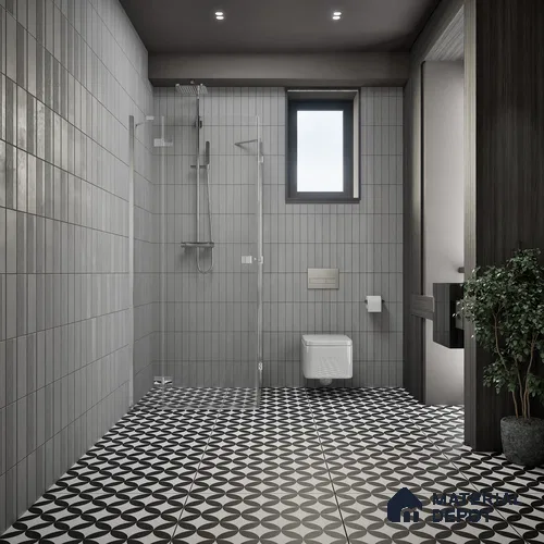 Moroccan Floor & Wall Tile TL 04671 B Monochrome 2 ft x 2 ft - Porcelain Matte Finish 8 mm | Suitable for Kitchen, Bathroom, Foyer | Please Expect a Slight Variation of Pattern