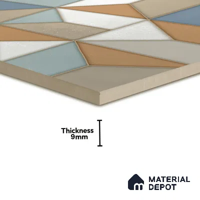 Grey Moroccan Floor & Wall Tile TL 06851 Lustra Modern Sandline 2 ft x 2 ft Vitrified Carving Matte Finish - 9 mm | Suitable for Kitchen, Bathroom, Dining Area | Please Expect a Slight Variation of Pattern (Sample)
