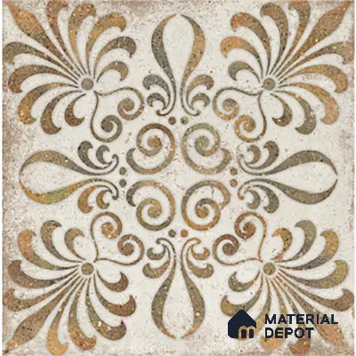Gold Moroccan Floor & Wall Tile TL 06853 Lustra Pinewood Essence 2 ft x 2 ft Vitrified Carving Matte Finish - 9 mm | Suitable for Kitchen, Bathroom, Dining Area | Please Expect a Slight Variation of Pattern