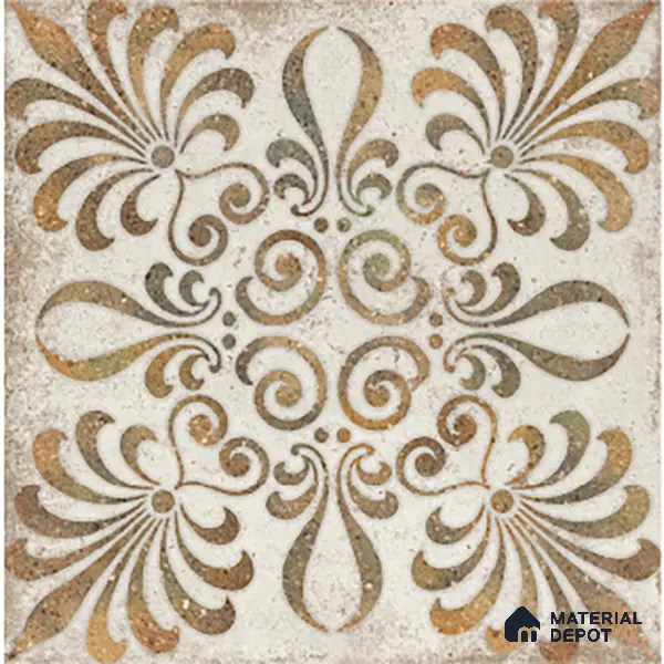 Gold Moroccan Floor & Wall Tile TL 06853 Lustra Pinewood Essence 2 ft x 2 ft Vitrified Carving Matte Finish - 9 mm | Suitable for Kitchen, Bathroom, Dining Area | Please Expect a Slight Variation of Pattern