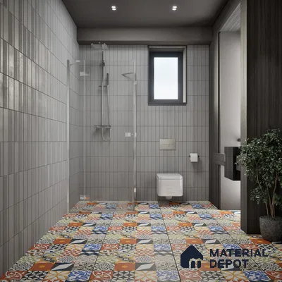 Moroccan Floor & Wall Tile TL 04670 B Florencia Warm Deco 2 ft x 2 ft -  Porcelain Matte Finish 8 mm | Suitable for Kitchen, Bathroom, Dining Area | Please Expect a Slight Variation of Pattern