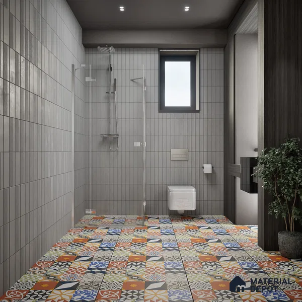 Moroccan Floor & Wall Tile TL 04670 B Florencia Warm Deco 2 ft x 2 ft -  Porcelain Matte Finish 8 mm | Suitable for Kitchen, Bathroom, Dining Area | Please Expect a Slight Variation of Pattern