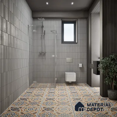 Moroccan Floor & Wall Tile TL 04670 F Florencia Soumaya Orange 2 ft x 2 ft -  Porcelain Matte Finish 8 mm | Suitable for Kitchen, Bathroom, Dining Area | Please Expect a Slight Variation of Pattern