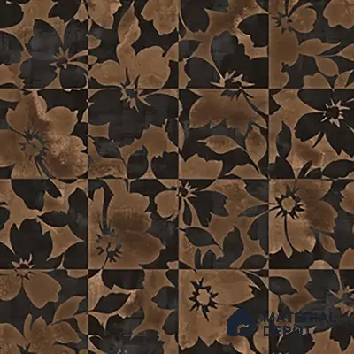 Brown Moroccan Floor & Wall Tile TL 06815 Lustra Earthen Streak 2 ft x 2 ft Vitrified Carving Matte Finish - 9 mm | 4 Random Design | Suitable for Kitchen, Bathroom, Dining Area | Please Expect a Slight Variation of Pattern