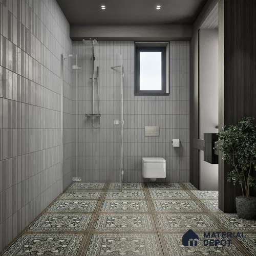 Moroccan Floor & Wall Tile TL 06812 Lustra Regal Garden Moss 2 ft x 2 ft Vitrified Carving Matte Finish - 9 mm | Suitable For Foyer, Accent/Feature Wall, Dining Area | Please Expect a Slight Variation of Pattern