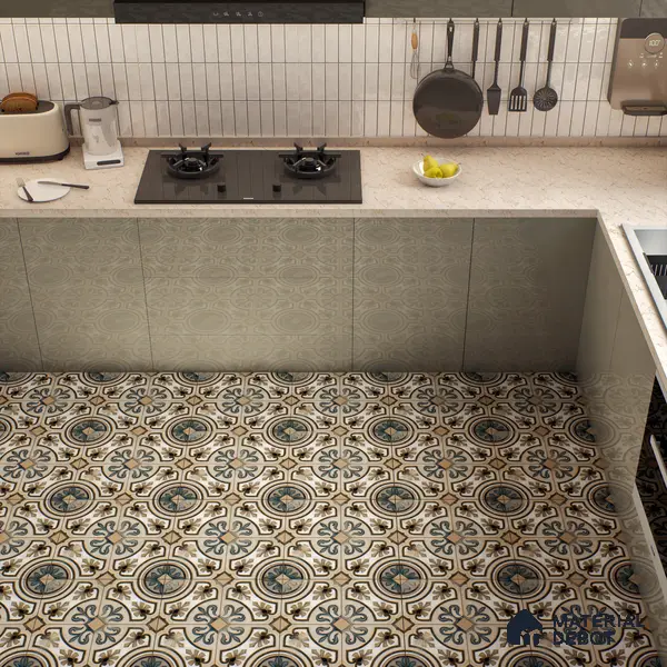 Moroccan Tile TL 04786 Zellige Casablanca Fleur Multi Colour 1 ft x 1 ft Vitrified Matte Finish - 11 mm | Suitable for Kitchen, Bathroom, Balcony Floor & Wall | Please Expect a Slight Variation of Pattern