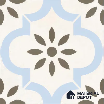 Moroccan Tile TL 04787 Zellige Atlas Petal Multi Colour 1 ft x 1 ft Vitrified Matte Finish - 11 mm | Suitable for Kitchen, Bathroom, Balcony Floor & Wall | Please Expect a Slight Variation of Pattern (Sample)
