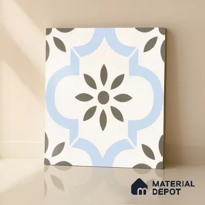 Moroccan Tile TL 04787 Zellige Atlas Petal Multi Colour 1 ft x 1 ft Vitrified Matte Finish - 11 mm | Suitable for Kitchen, Bathroom, Balcony Floor & Wall | Please Expect a Slight Variation of Pattern (Sample)