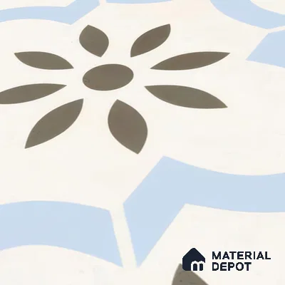 Moroccan Tile TL 04787 Zellige Atlas Petal Multi Colour 1 ft x 1 ft Vitrified Matte Finish - 11 mm | Suitable for Kitchen, Bathroom, Balcony Floor & Wall | Please Expect a Slight Variation of Pattern (Sample)