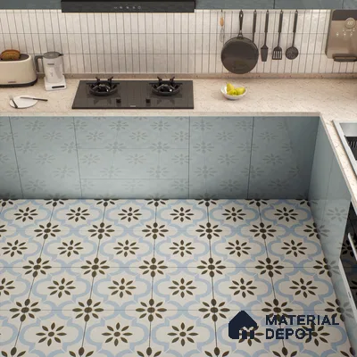 Moroccan Tile TL 04787 Zellige Atlas Petal Multi Colour 1 ft x 1 ft Vitrified Matte Finish - 11 mm | Suitable for Kitchen, Bathroom, Balcony Floor & Wall | Please Expect a Slight Variation of Pattern (Sample)
