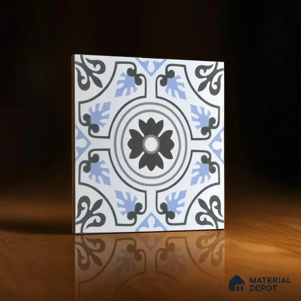 Moroccan Tile TL 04788 Zellige Fez Garden Multi Colour 1 ft x 1 ft Vitrified Matte Finish - 11 mm | Suitable for Kitchen, Bathroom, Balcony Floor & Wall | Please Expect a Slight Variation of Pattern (Sample)