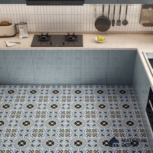 Moroccan Tile TL 04788 Zellige Fez Garden Multi Colour 1 ft x 1 ft Vitrified Matte Finish - 11 mm | Suitable for Kitchen, Bathroom, Balcony | Please Expect a Slight Variation of Pattern